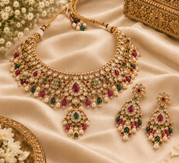 Aadhya Bridal Necklace & Earrings Set